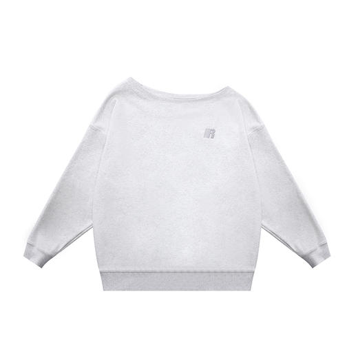 FDR官方店 美式R字刺绣斜肩卫衣女秋季重磅辣妹运动套头露肩上衣 商品图4