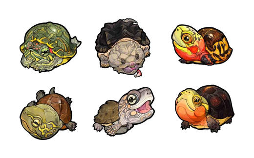 冰箱贴 龟主题① 磁吸 Q版 卡通 水龟半水龟 爬宠爬虫周边 super rep超爬正版【48小时发货】 商品图0