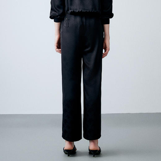 EITIE爱特爱春季新款高腰简约通勤显瘦休闲裤百搭裤子7705417 商品图4