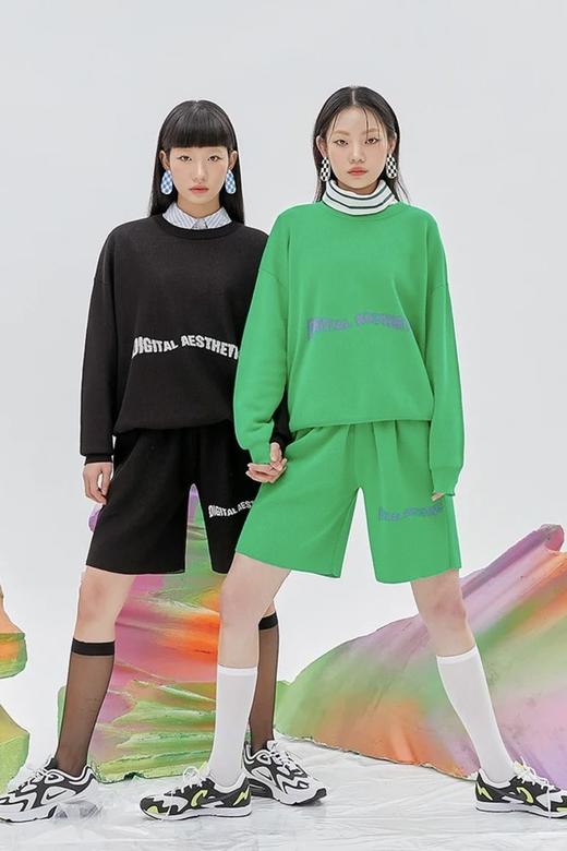 韩都衣舍/Handu Group 数码绿针织宽松两件套 15403 商品图2