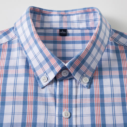 【莱赛尔棉】罗蒙男士经典格子长袖衬衫商务通勤休闲简约透气舒适时尚百搭男衬衣 商品图4