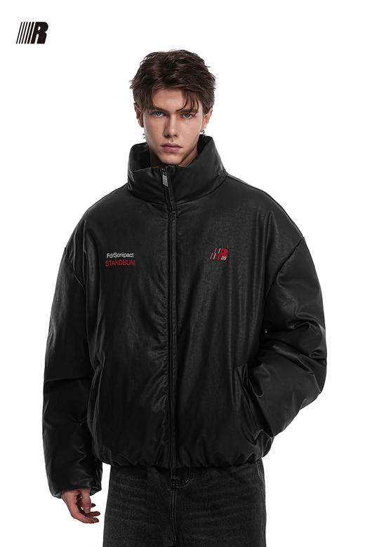 FDR官方店 09印花皮料棉衣棉服男女秋冬季加厚保暖情侣外套面包服 商品图5