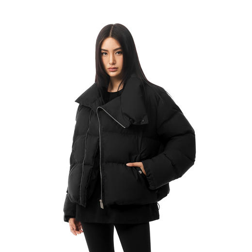 FDR官方店 斜拉链立领短款防寒羽绒服女秋冬季加厚保暖外套面包服 商品图0