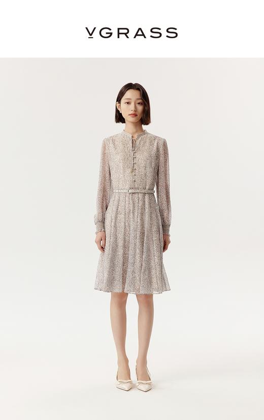 VGRASS维格娜丝25年春季新款定位印花连衣裙 商品图0