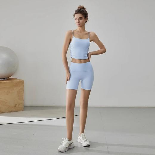 跃牌【轻匀系列】NS新款裸感运动背心双面锦舒适上衣女新潮牌褶皱健身吊带瑜伽文胸WX1252 商品图4