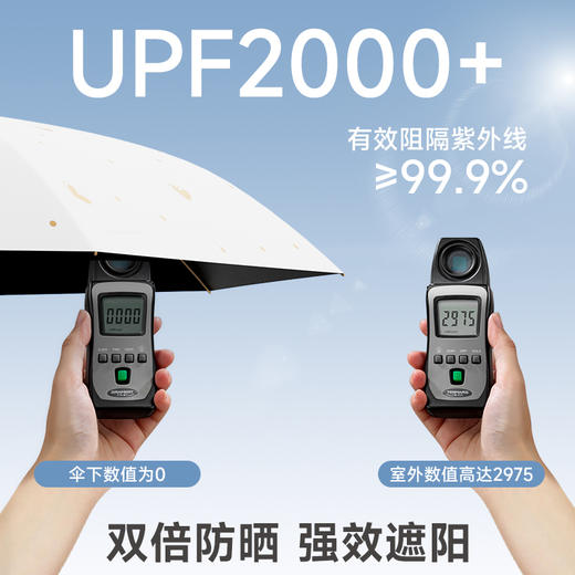 ZUODU左都卡片烫金爱心遮阳伞 防晒防紫外线 商品图3