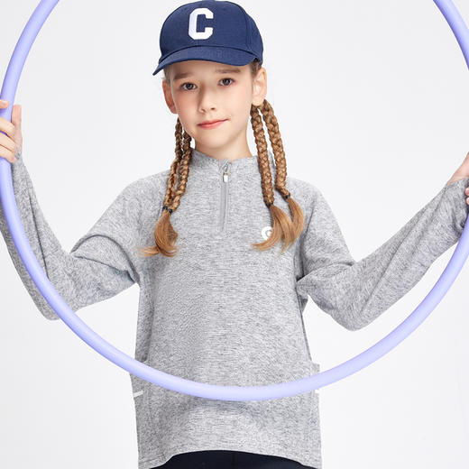 【春季童装丨春季25新款儿童运动上衣】小高领+半拉链设计，穿脱方便上身帅气有型，通身立体剪裁版型简洁挺括，面料弹力十足，单穿或者是内搭都很OK，男宝女宝都可以穿哦~ 商品图5