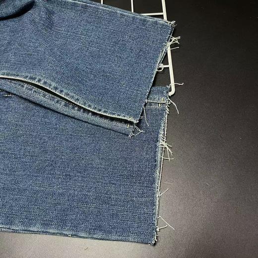 年中清仓- NO退，能接受下单哦 【春上新】双口袋毛边内开叉弹力直筒裤-喜出 商品图4