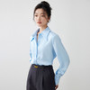 IWY/早春新款蓝色衬衫女气质商务国考公务员面试西装内搭AB195 商品缩略图4