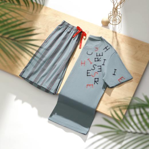 【100%棉】SCHIESSER德国舒雅男士100%棉圆领短裤套装39/24993H 商品图1