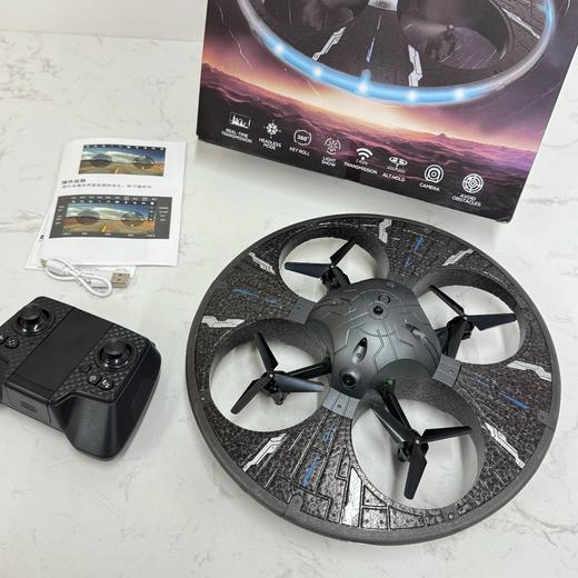 【一键轻松实现空中特技】UFO炫光飞行器 360°智能避障 实时航拍 气压定高 时刻稳定悬停 0基础也能玩 商品图0
