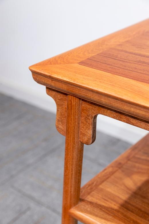 红桥红  家具严选  缅甸花梨（大果紫檀）【木面/云石面  54 刀牙双层小酒桌】 商品图7