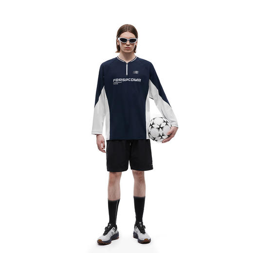 FDR官方店 V领拼接速干长袖t恤男女美式运动户外骑行服半拉链上衣 商品图2