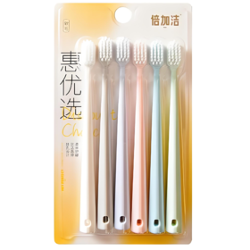 【亚欧超市】倍加洁软毛六支装牙刷