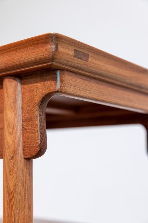 红桥红  家具严选  缅甸花梨（大果紫檀）【木面/云石面  54 刀牙双层小酒桌】 商品图10