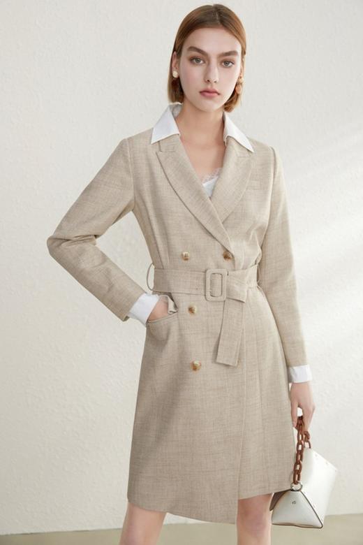 PIPO 双排扣收腰中长款西服外套 15310 商品图4