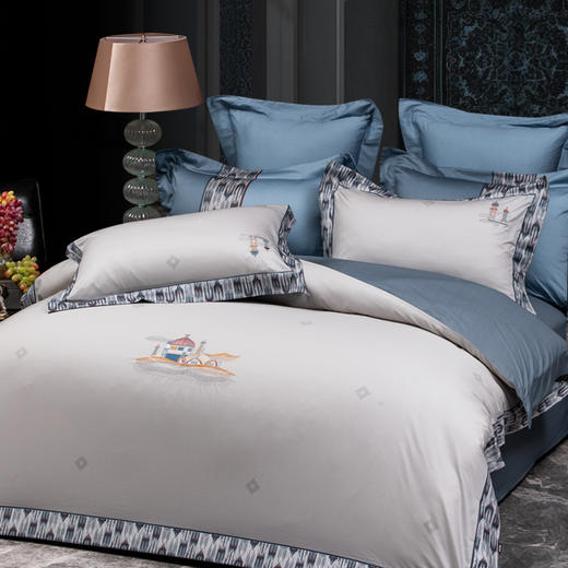 多喜爱 大美新疆西域系列全棉四件套 喀什印象 【精美刺绣】【宽边工艺】【芬纳诺抗菌】【礼盒包装】 商品图4