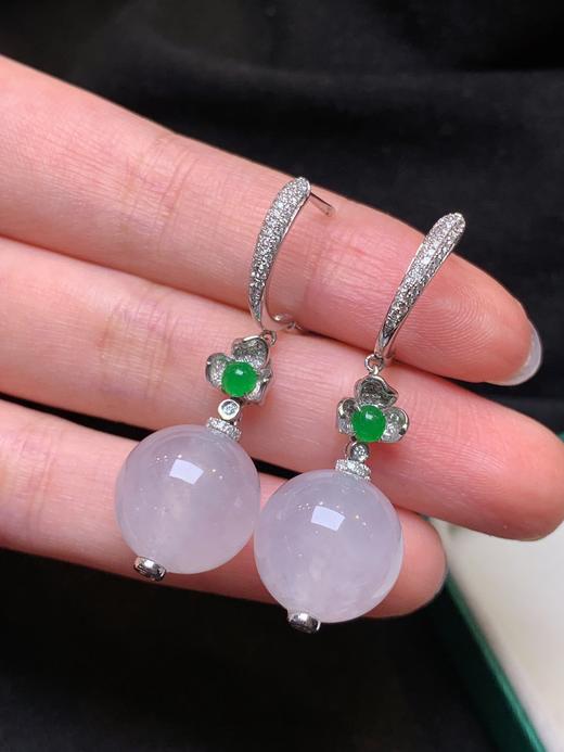 圆珠翡翠耳坠 商品图1