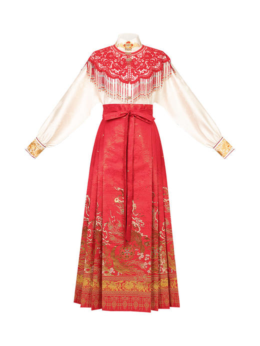 【重回汉唐凤仪】对襟衫马面裙新中式婚服新娘服订婚敬酒服回门服 商品图4