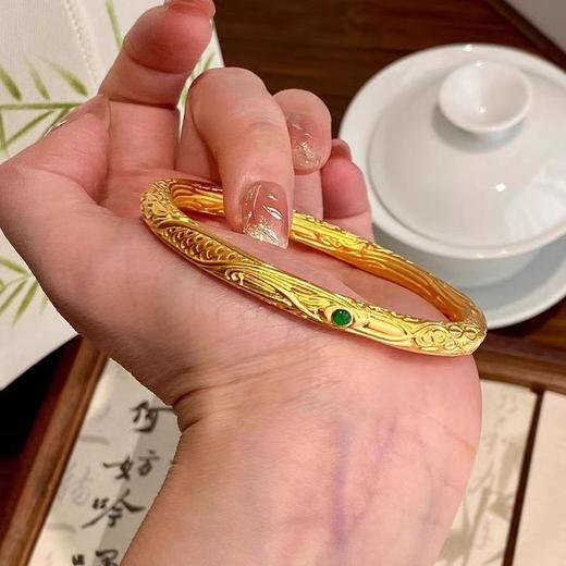 优选丨【爆款】BAOFANDI宝梵迪哪扎之魔童同款乾坤圈手镯 沙金手镯男女同款2025新款国风手镯戒指 商品图2