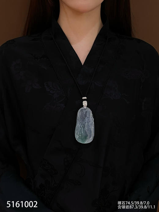 玻璃种飘翠观音吊坠【5161002】具体价格微信咨询 商品图4