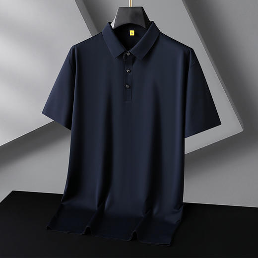 【莫代尔+桑蚕丝】【DG】大依优型大码高端翻领短袖POLO衫半袖体恤男加大码打底衫肥佬宽松莫代尔上衣 商品图8