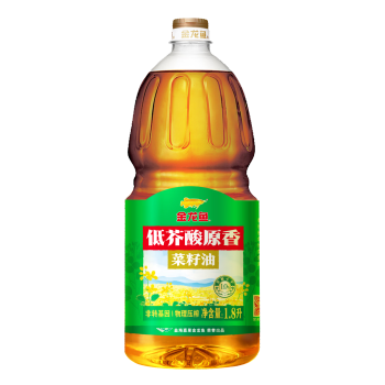 金龙鱼低芥酸原香菜籽油/非转/压榨/一级/1.8L