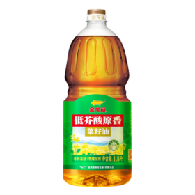 金龙鱼低芥酸原香菜籽油/非转/压榨/一级/1.8L