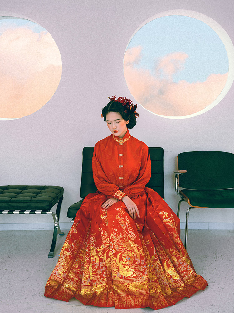 【重回汉唐凤仪】对襟衫马面裙新中式婚服新娘服订婚敬酒服回门服