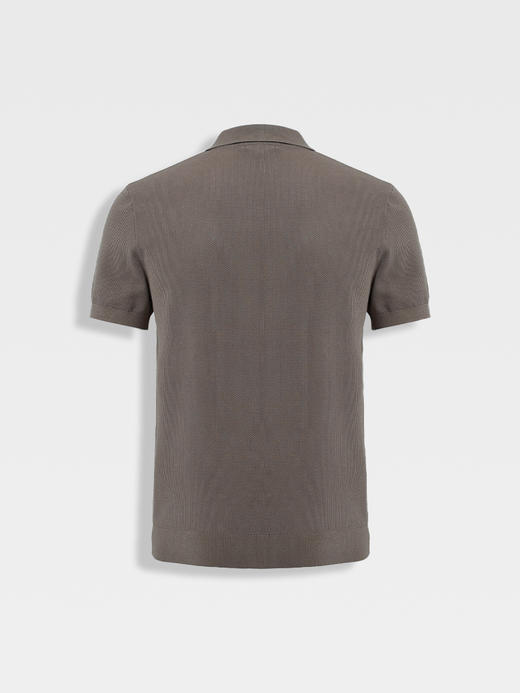 callisto仪式系列麦麸棕海岛棉燕子领T恤 商品图1