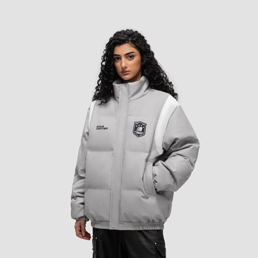 FDR 国潮美式PU皮拼接棉衣棉服男女秋冬季加厚情侣上衣面包服外套 商品图3