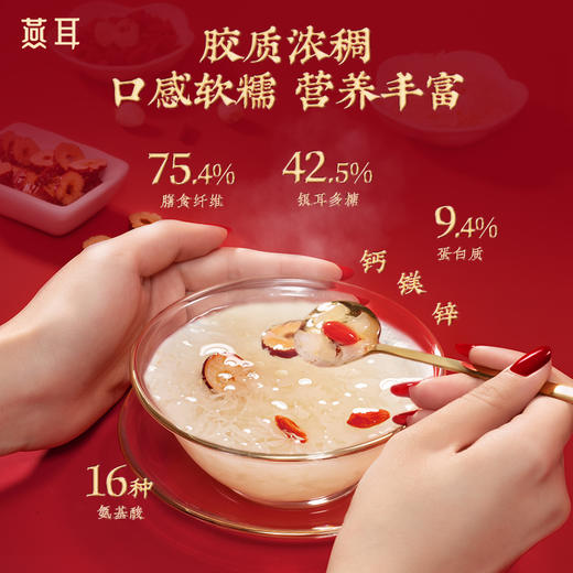 金燕耳环湖生态有机银耳冲泡即食健康早餐礼品 环湖有机燕耳 双罐装 商品图1