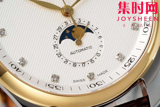 AF浪琴名匠月相系列 间金款 四针月相 名匠月相42mm 自动机械 男士腕表
机芯：搭载改L899.5 商品图4