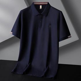 【棉质】【DG】大依优型加肥加大码短袖POLO衫体恤夏季翻领打底衫胖子宽松休闲棉质上衣男士