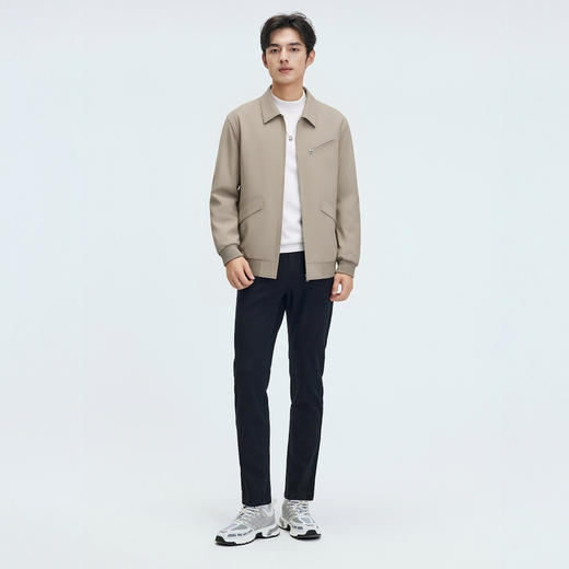 圣得西高级感提花罗纹夹克青年男2025春秋新款时尚工装飞行外套 商品图4