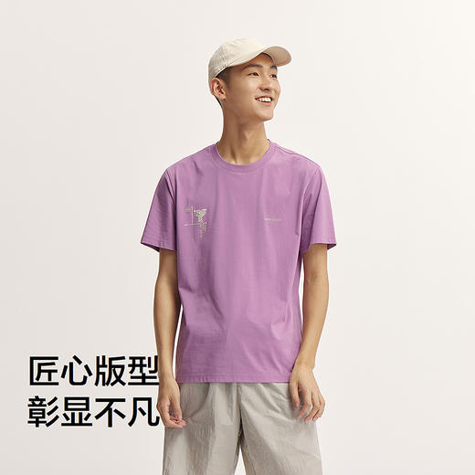 森马短袖T恤男装夏季凉感抑菌国风印花上衣青少年圆领休闲装时尚 商品图4