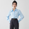 IWY/早春新款蓝色衬衫女气质商务国考公务员面试西装内搭AB195 商品缩略图0