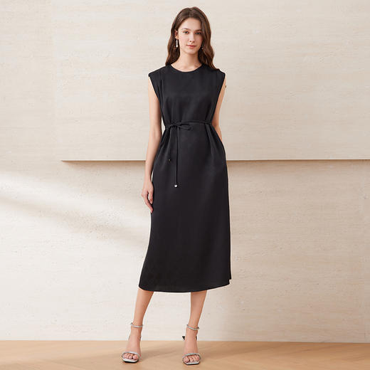 EITIE爱特爱夏新款系带飞袖优雅显瘦连衣裙7707427 商品图4