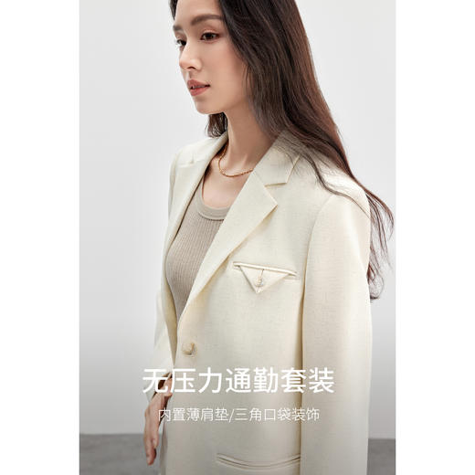 【内购】小个子廓形感垫肩西装领外套中腰A字短裙两件套装-151Z58181 商品图1