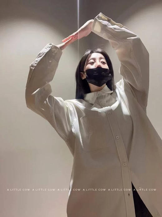 【3月3日 上午12:30 秒杀】返场 原单尾货 TF 情侣款宽松廓形长袖衬衫 男女同款 清雅少年系 商品图9