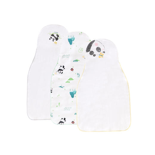 【会员专享39元】英氏儿童吸汗巾幼儿园男童女童隔汗巾夏季纯棉纱布背巾3条装婴儿 商品图4