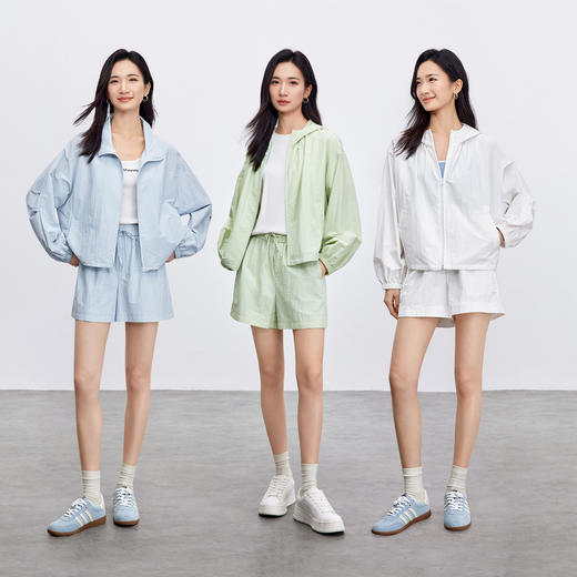 【内购】简约通勤户外抽绳松紧腰UPF50+防晒直筒短裤-151K87925 商品图3