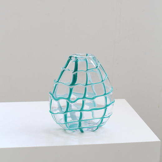 碧轩北欧手工缠丝彩色厚重琉璃花瓶创意桌面家居装饰几何直筒花瓶 商品图11