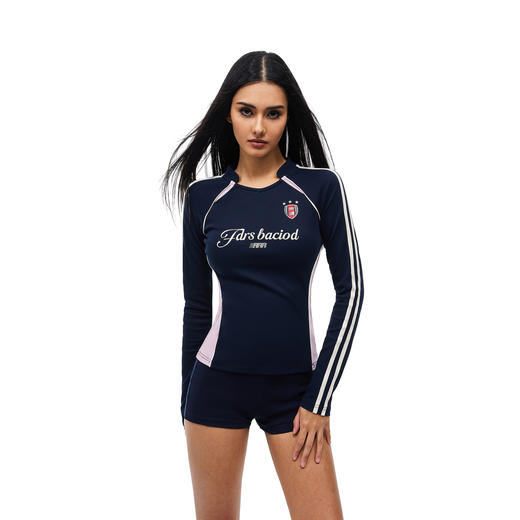 FDR官方店 复古户外运动拼接织带长袖T恤女秋季速干骑行修身上衣 商品图4