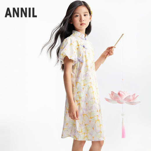 女童短袖连衣裙夏季新款安奈儿童装小程序专享EG523089 商品图1