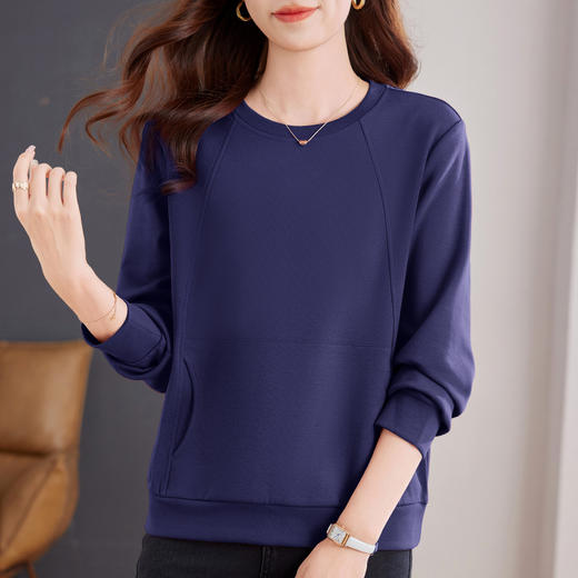 雀说春季爆款圆领卫衣新款宽松显瘦春秋薄款长袖上衣外套AL30062 商品图1