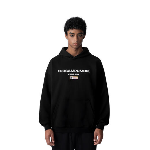 FDR官方店 国潮美式情侣发泡印花加绒连帽卫衣男女宽松上衣帽衫 商品图1