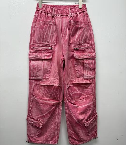 1- GD松紧腰头多口袋下摆抽绳直筒牛仔裤40815（红）秋季143020680321 商品图0