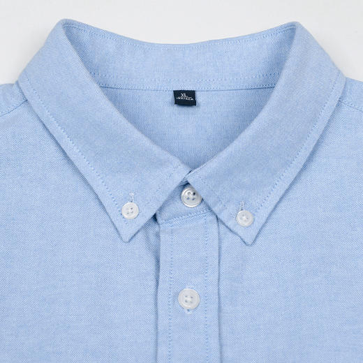 【牛津纺】罗蒙男士春秋款长袖衬衫百搭舒适纯色休闲上班通勤经典翻领男衬衫 商品图10