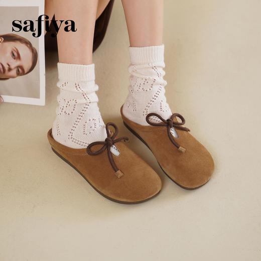预售10天发|Safiya/索菲娅2025咖啡庄园复古软底休闲外穿懒人勃肯凉拖 SFD1110401 商品图1